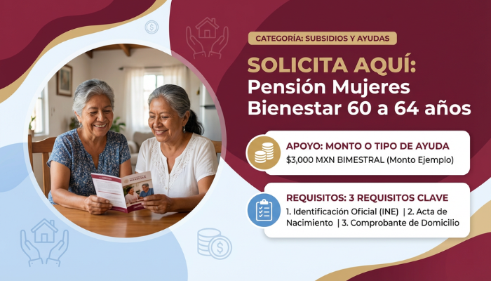 Pensión Mujeres Bienestar 60 a 64 años